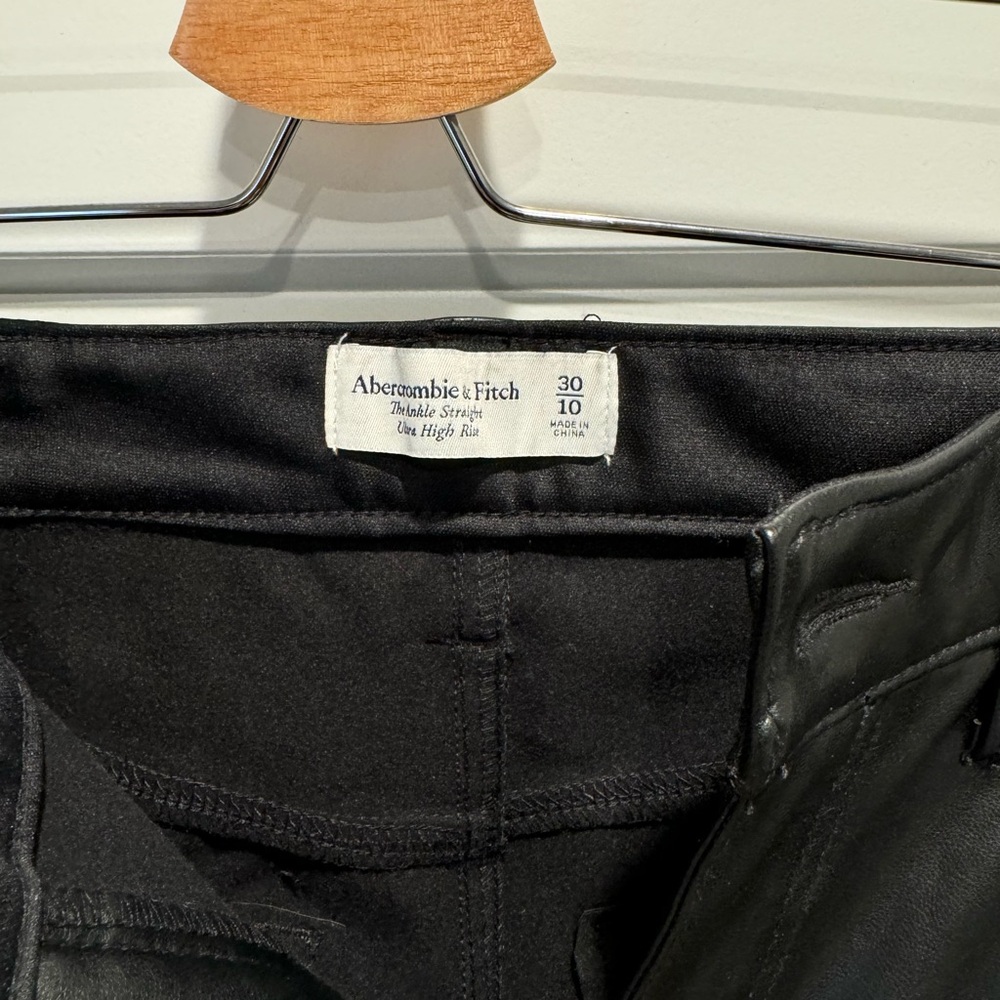 Abercrombie Vegan Hi Rise Leather Pant